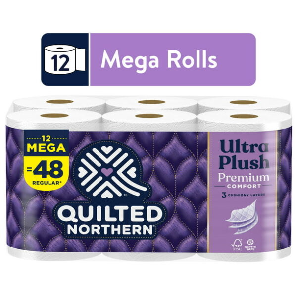 Quilted Northern Ultra Plush Toilet Paper, 12 Mega Rolls