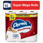 Charmin Ultra Strong Toilet Paper, 12 Super Mega Rolls