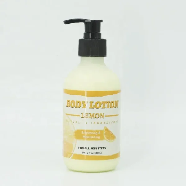 Customizable Lemon Body Lotion for Skin Whitening Bleaching and Lightening OEM Moisturizing Cream Care