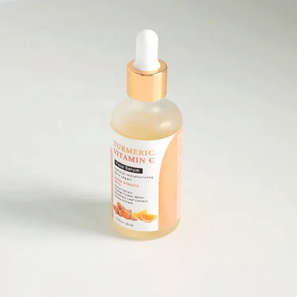 Natural Organic Skin Care Acid Moisturizing Anti Aging Wrinkle Brightening Facial Vitamin C turmeric face serum