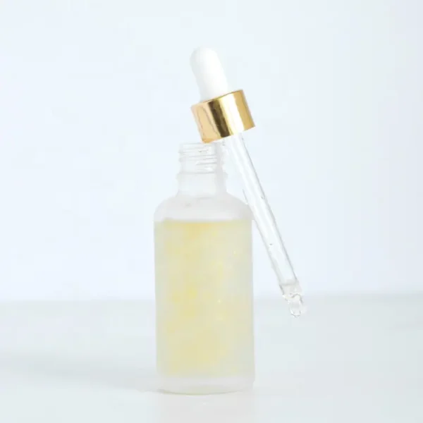 24K Gold Flake Anti-Aging Face Serum Vitamin and Hyaluronic Acid Infused for Wrinkles Dark Spots Whitening