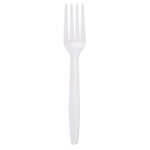 Great Value Everyday Disposable Plastic Forks, White, 48 Count - Image 2