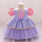 Sofia Rapunzel Princess Baby Dress for Girl Purple 1 Yrs Birthday Party Dresses Wedding Kids Clothing Carnival Halloween Costume - Image 3