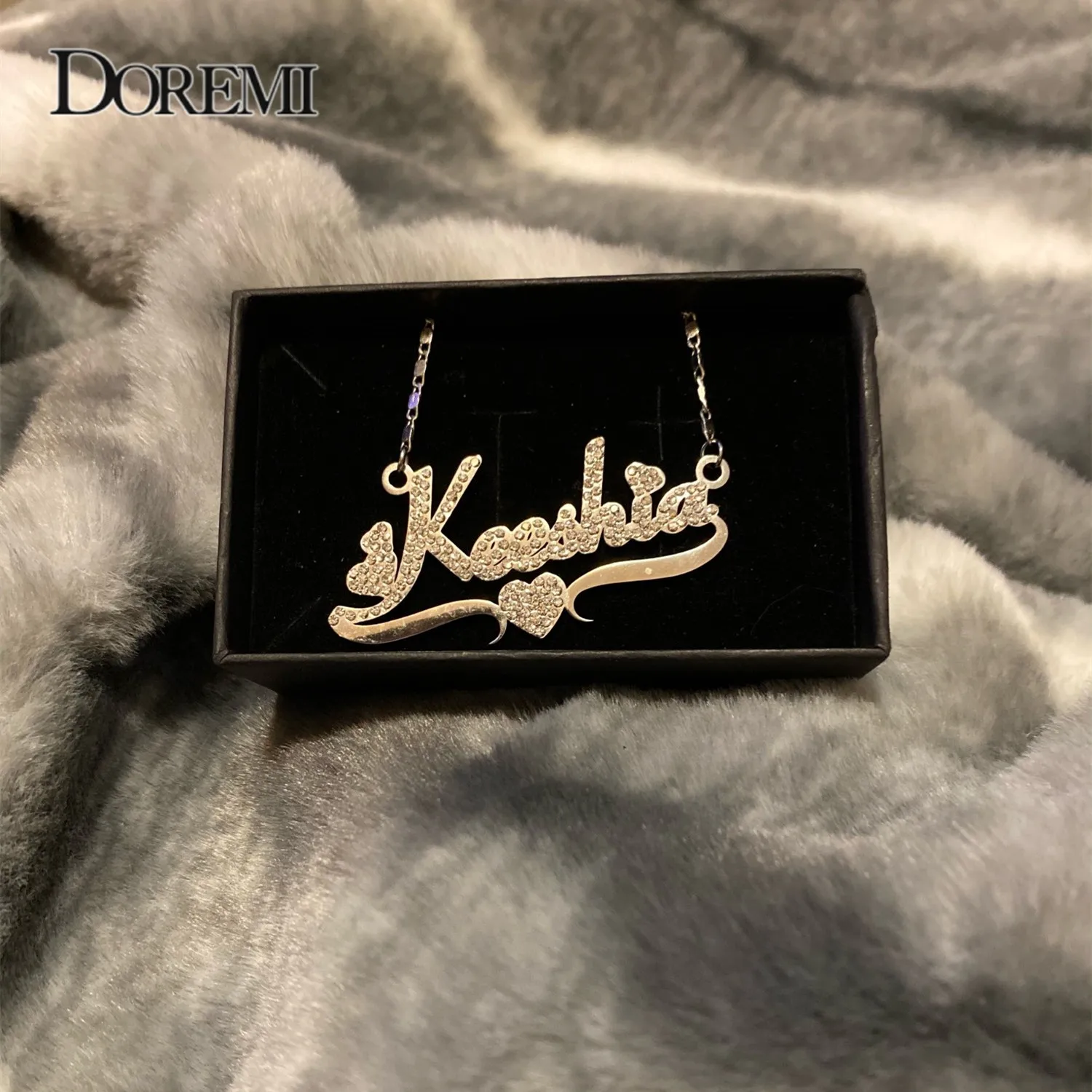 kf-H13bfaf536afc4ba9858b20f53f15fc76M DOREMI 316L Stainlesss Custom Name Necklaces Pendant Letters Necklace for Women Custom Chain Jewelry Children Personalized Gold - Image 1