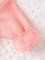 Spring Autumn Baby Girl Cartoon Elephant Print Fleece Sweatshirt Random Print Long Pants Cute Two-Piece Set for Toddlers - Image 5