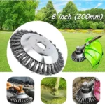 Steel Wire Wheel Garden Weed Brush Lawn Mower Grass Eater Trimmer Brush Cutter Tools Garden Grass Trimmer Head Weed Brush - Image 4