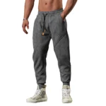 2028 New Men's sports casual trousers winter loose thick outdoor running cuff sweatpants gym American basketball training pants - Image 5