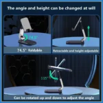 Foldable ABS desktop mobile phone stand for iPad iPhone 13 X smartphone support tablet desk cell phone portable holder bracket - Image 3