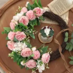 Artificial Rose Flowers 5 Heads White Peony Festival Decor Home Room Vase Wedding Arch Clipping Wreaths Garden Yard Fake Plants - Image 2