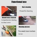 Steel Wire Wheel Garden Weed Brush Lawn Mower Grass Eater Trimmer Brush Cutter Tools Garden Grass Trimmer Head Weed Brush - Image 5