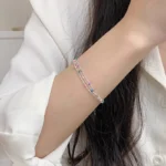 VENTFILLE 925 Sterling Silver Multicolour Bead Bracelet For Women Three Layers Geometry Drip Glaze Versatile Jewelry Dropship - Image 5