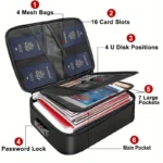 1pc Waterproof Document Storage Bag with Lock - Large Capacity for Office, Business, and Home - Organize Certificates, Passports - Image 5
