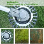 Steel Wire Wheel Garden Weed Brush Lawn Mower Grass Eater Trimmer Brush Cutter Tools Garden Grass Trimmer Head Weed Brush - Image 3