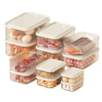 Stackable Food Storage Containers Set with Lids Leakproof Freezer Microwave Safe Fridge Organizer Kitchen Space Saving - Image 6