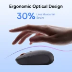 Baseus F01B Mouse Wireless Bluetooth 5.0 Mouse 1600 DPI Silent Click For MacBook Tablet Laptop PC Gaming Accessories 2.4G Mouse - Image 3