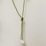 Подвеска Olive Crystal Beads White Lily Of The Valley Double Layer Wrapped Necklaces For Women Various Wearing Methods Pendant - Image 6