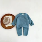 2Pcs Baby Boy Clothes Set Autumn Winter Soft Knit Cotton Baby Boy Sweater + Pants Kids Outfit Spring - Image 4