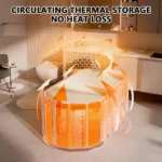 1.2m 1.5m Portable Constant Temperature Bathtub Adult Foldable Bathtub Soaking Tub Bathroom SPA Reusable Bathing Tubs with Lid - Image 2