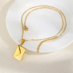 Personalized Photo Locket Necklace Envelope Love Letter Shape Pendant for Women, Customized Picture Pendant Gifts - Image 5