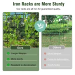 160/220CM Tall Garden Arch Trellis Metal Plant Cucumber Support Trellis Archway for Outdoor Yard Lawn Tunnel Trellis, 1PCS - Image 5