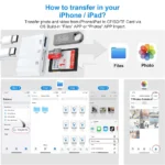 5-in-1 USB 3.0 Type-C SD TF CF Card Reader for iPhone 14 15 16 iPad MacBook Android Huawei Laptop OTG Adapter No APP Requires - Image 6