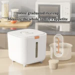 Insect Proof Moisture Proof Rice Box Grain Sealed Jar Kitchen Container 5/10KG Storage Kitchen Container Storage Box with Lid - Image 4