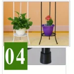 1 Pack, 2-Tiered Tall Plant Stand Metal Plant ShelfSupports Rack For Indoor Outdoor Home Decoration - Image 4