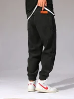 Autumn Winter Warm Motorcycle Jogger Corduroy Pants Men Tech Fleece Sweatpants Casual Harem Pants Male Sport Thermal Trousers - Image 2