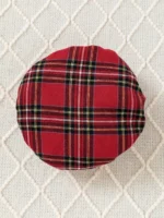 Gentleman Style Autumn Fashion 1-24m Baby Boys' Onesie Red Plaid Small Bow Tie Color Contrast Breasted Lapel Long-Sleeved Onesie - Image 6