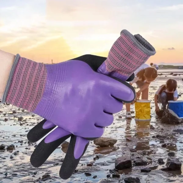 Protective Gloves Gardening Gloves Latex Work Gloves Waterproof Anti Slip Durable Planting Digging Outdoor Work Cleaning Gloves