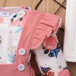 0-18 Months Newborn Baby Girl Clothes Set Floral Print Long Sleeve Romper Top + Suspender Skirt + Headband Cute 3PCS Outfit - Image 5