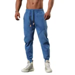 2028 New Men's sports casual trousers winter loose thick outdoor running cuff sweatpants gym American basketball training pants - Image 2