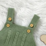 Newborn Baby Clothes Sets Knitted Infant Boy Girl Sweater Long Sleeve +Romper Sleeveless Autumn Kid Cardigan +Jumpsuit 0-9M 2PCS - Image 5