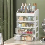 Drawer Style Storage Box Transparent Jewelry Skin Care Products Storage Box High-capacity Desktop Clutter Dustproof Organizer