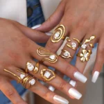 Statement Stainless Steel Delicate Shiny Cubic Zirconia Ring For Women High Quality 18K Gold PVD Plated Finger Jewelry Gift - Image 2