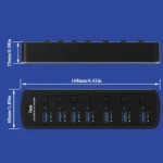 RGB USB 3.0 Hub 7 Ports Data Port Adapter 5Gbps Individual On/Off Switch Splitter Gaming USB Hub For Laptop PC Computer Accessor - Image 6