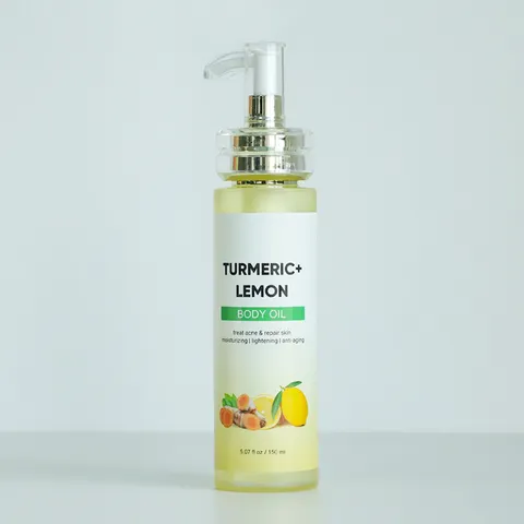 turmeric lemon body oil for massage brightening your skin wholesale price moisturizing and organic oil