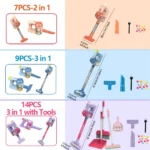 Kids Simulation Electric Vacuum Cleaner Cleaning Set for Toddlers Role Play Housekeeping Educational Toys Girl Boy Gifts - Image 6