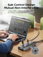 ORICO USB3.0 Hub Aluminum Industrial 7-Port Splitter Split Switch with 12v Power Adapter for Macbook Mobile Phone Tablets - Image 4