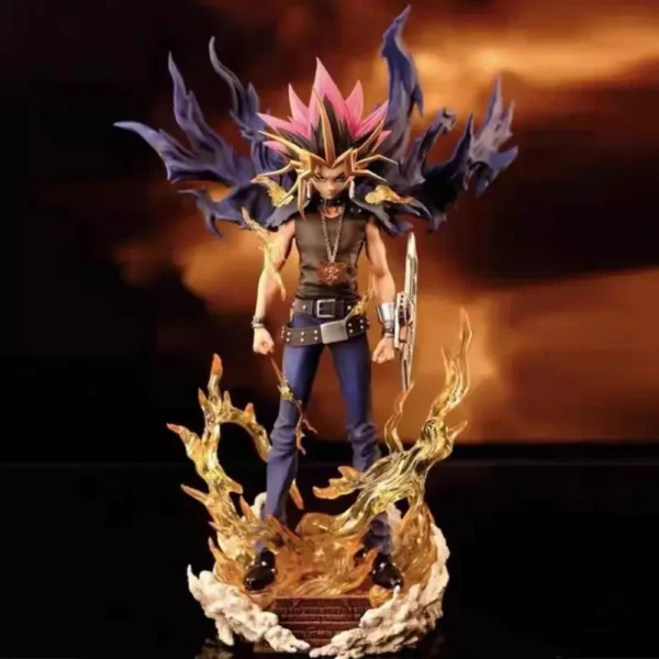 28cm/11.02in Yugi Muto Figure Dark Game Dimensional Figurine Duel Monsters Action Figures PVC Statue Collection Toys Gifts