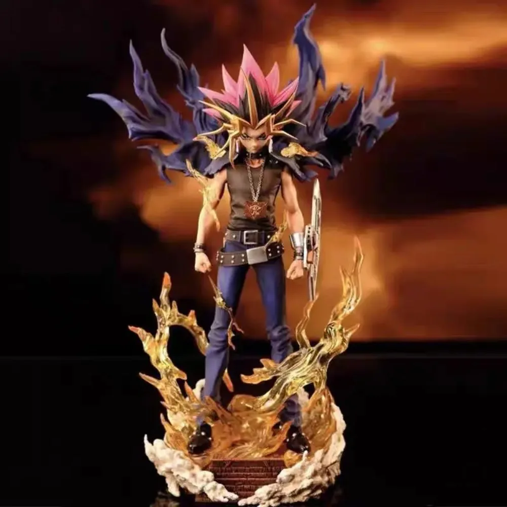 kf-S59fc88ebbcae4dcfaf27fb5594e2fcde7 28cm/11.02in Yugi Muto Figure Dark Game Dimensional Figurine Duel Monsters Action Figures PVC Statue Collection Toys Gifts - Image 1