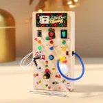 Kids Early Education Toys Electronic Led Light Baby Wooden Sensory Busy Board Montessori For Toddler Christmas Gifts - Image 3