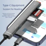 Type C Hub 2.0 with 5 Ports Aluminum Alloy USB 2.0 Hub Type C Splitter Extender for Laptop PC MacBook Pro Surface Pro and Mor - Image 3