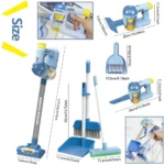 Kids Simulation Electric Vacuum Cleaner Cleaning Set for Toddlers Role Play Housekeeping Educational Toys Girl Boy Gifts - Image 5