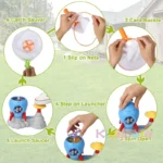 Rocket Butterfly Catching Game Summer Outside Yard Activities Toddler Toy Foot Pedal Catapult Launch Toy - Image 4