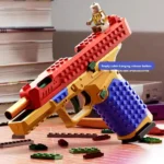Building block assembly toy gun SIG17 launches toy pistol burst shell throwing DIY soft bullet gun science and education model - Image 4